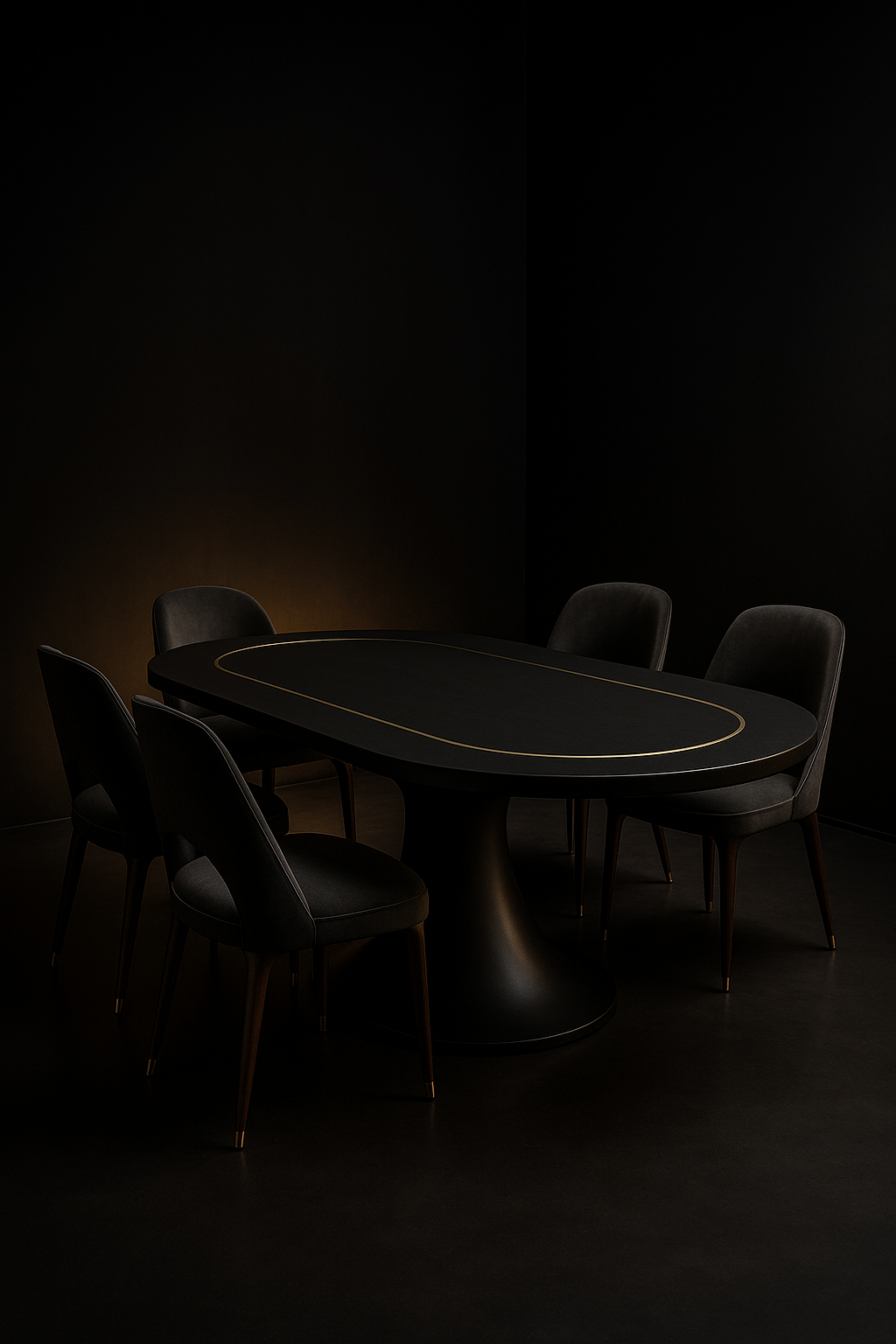 Calibre Racetrack Corian Dining Table by Satguru Creations