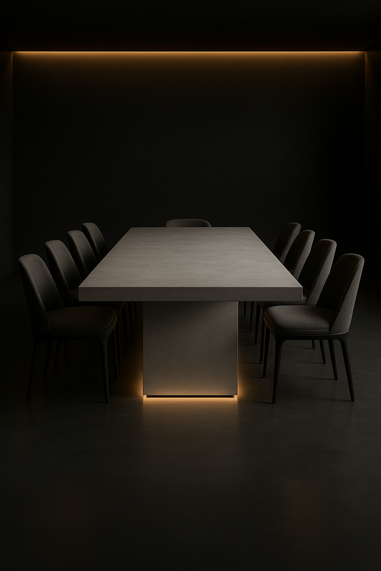 Solace Rectangular Corian Dining Table by Satguru Creations