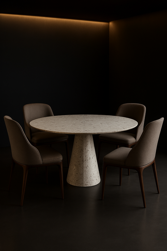 Atlas Round Corian Dining Table by Satguru Creations