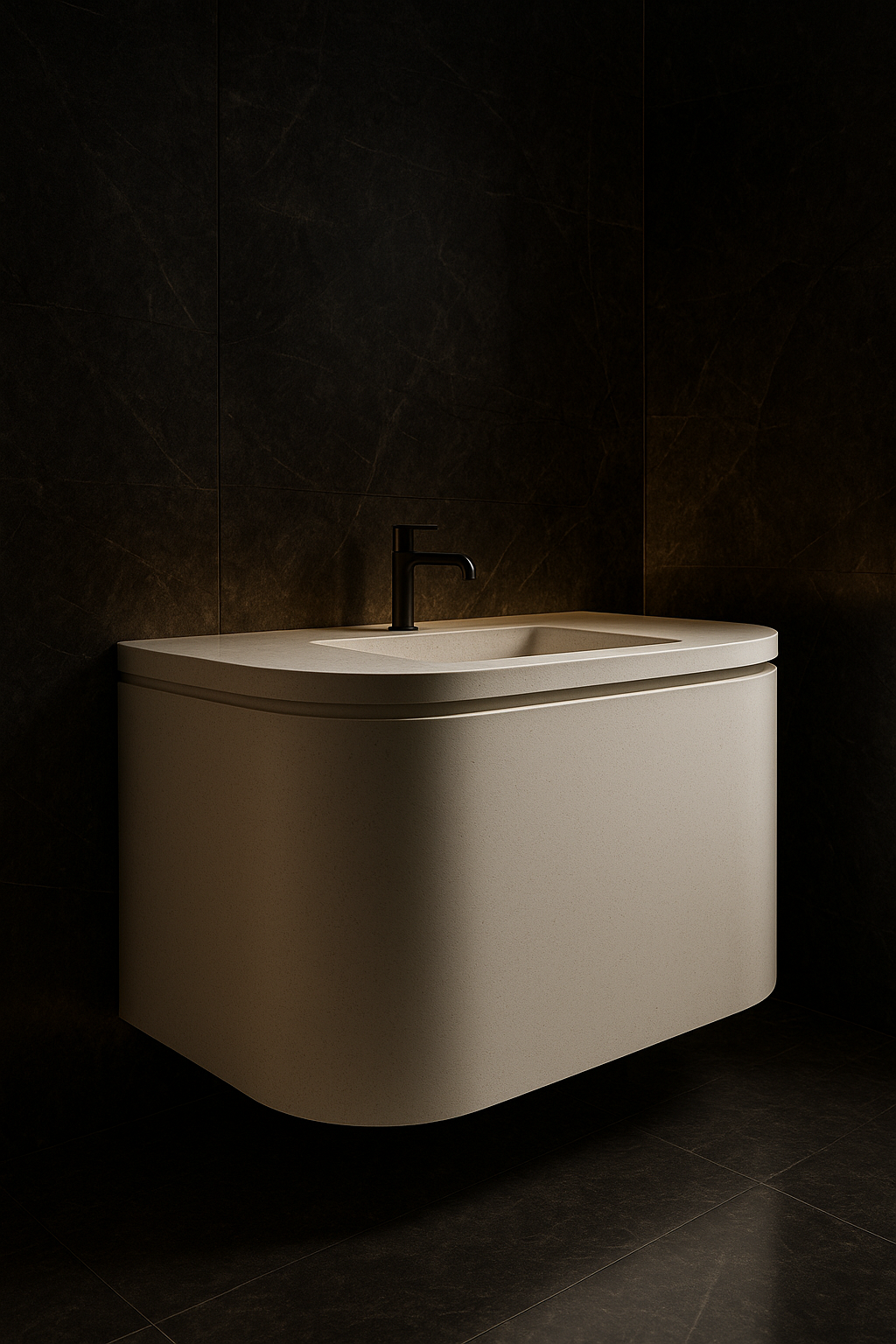 Pearl Curved-Front Vanity by Satguru Creations