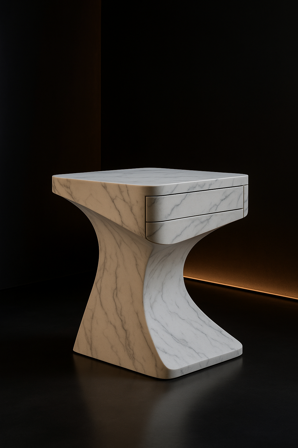 Meridian Sculptural Side Table by Satguru Creations