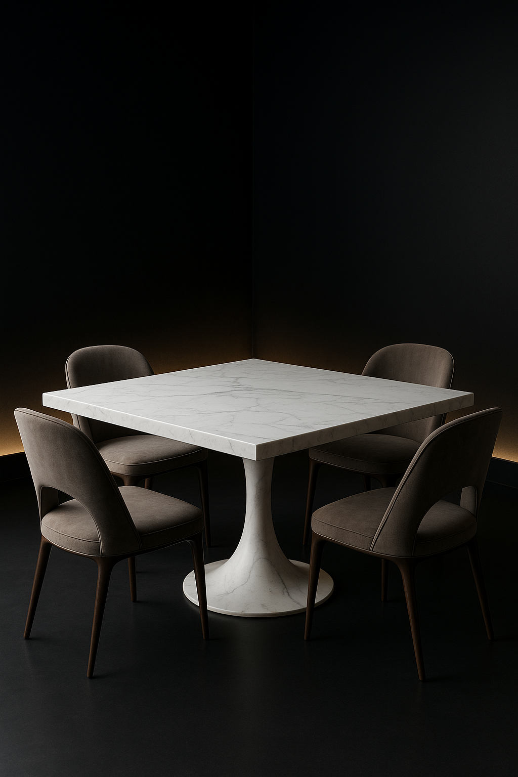 Linea Square Corian Dining Table by Satguru Creations