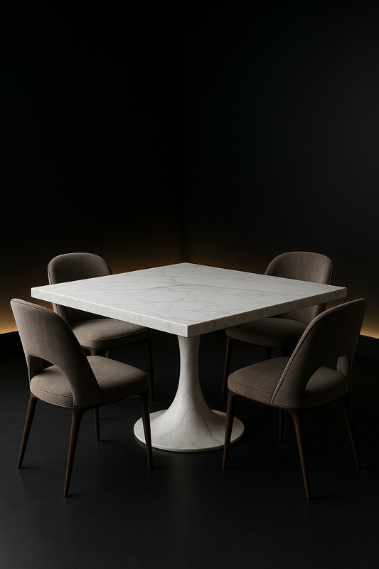 Linea Square Corian Dining Table by Satguru Creations