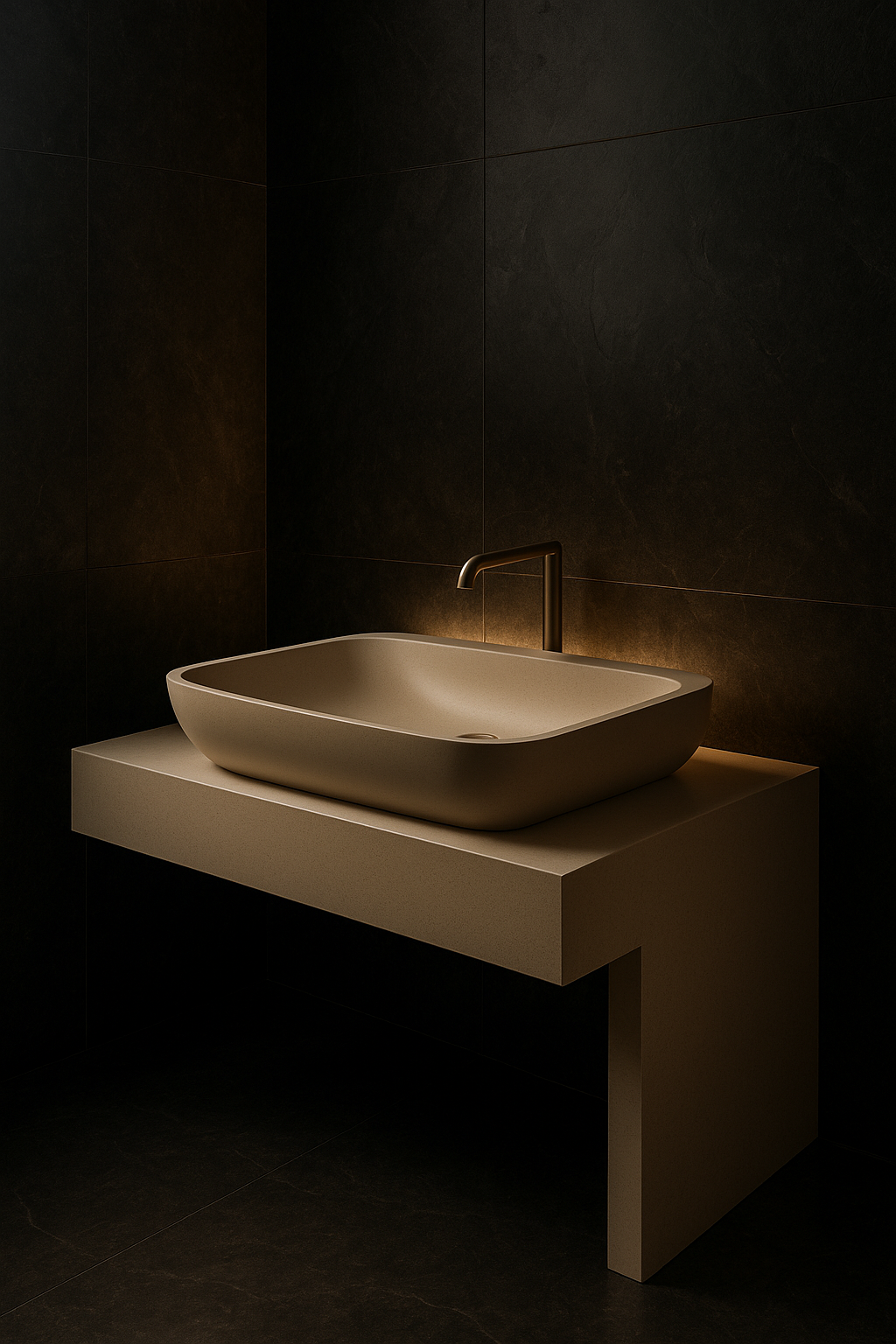 Marble Veil Vessel-Basin Counter Vanity by Satguru Creations
