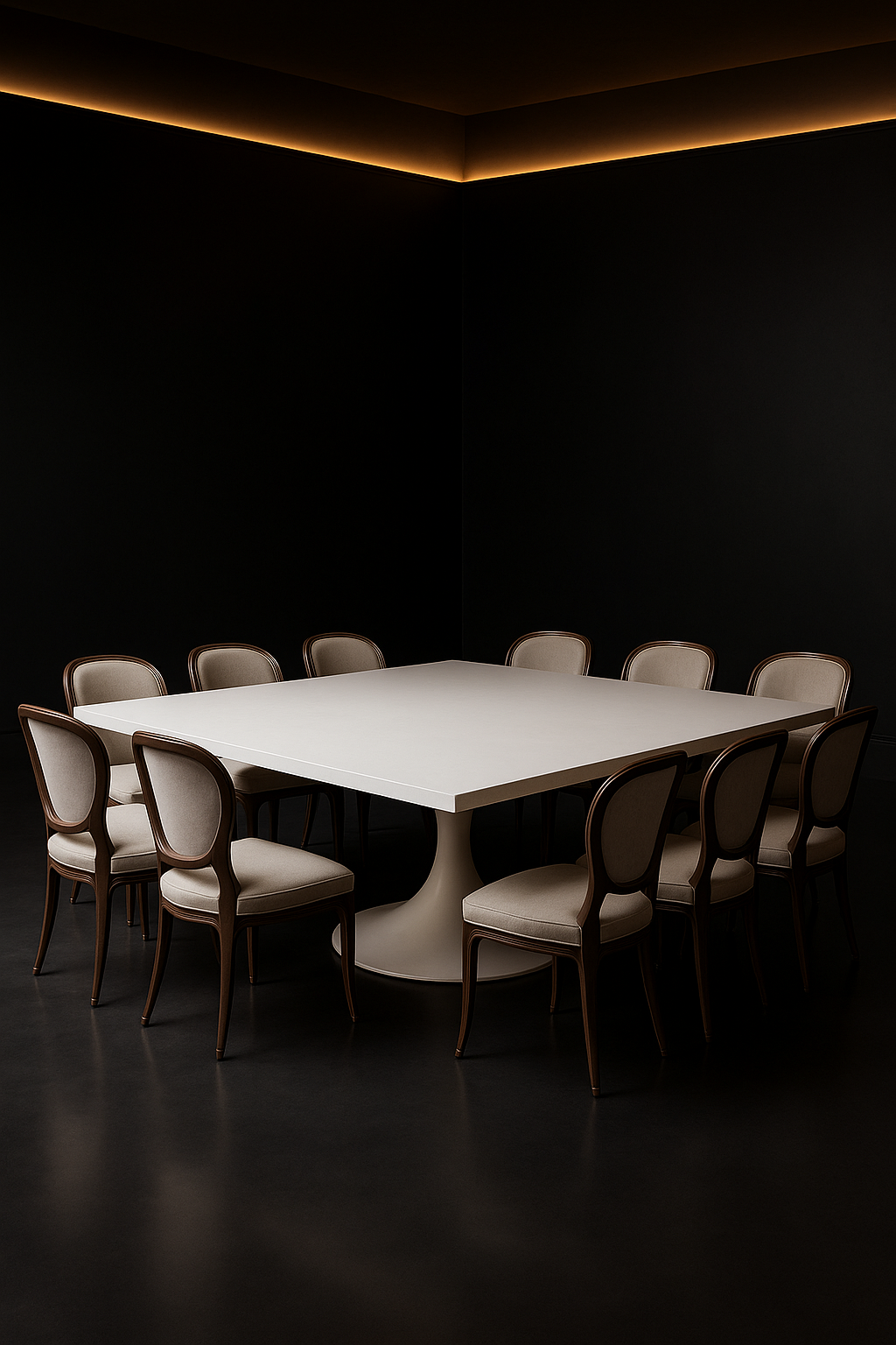 Cumulus Square Corian Dining Table by Satguru Creations