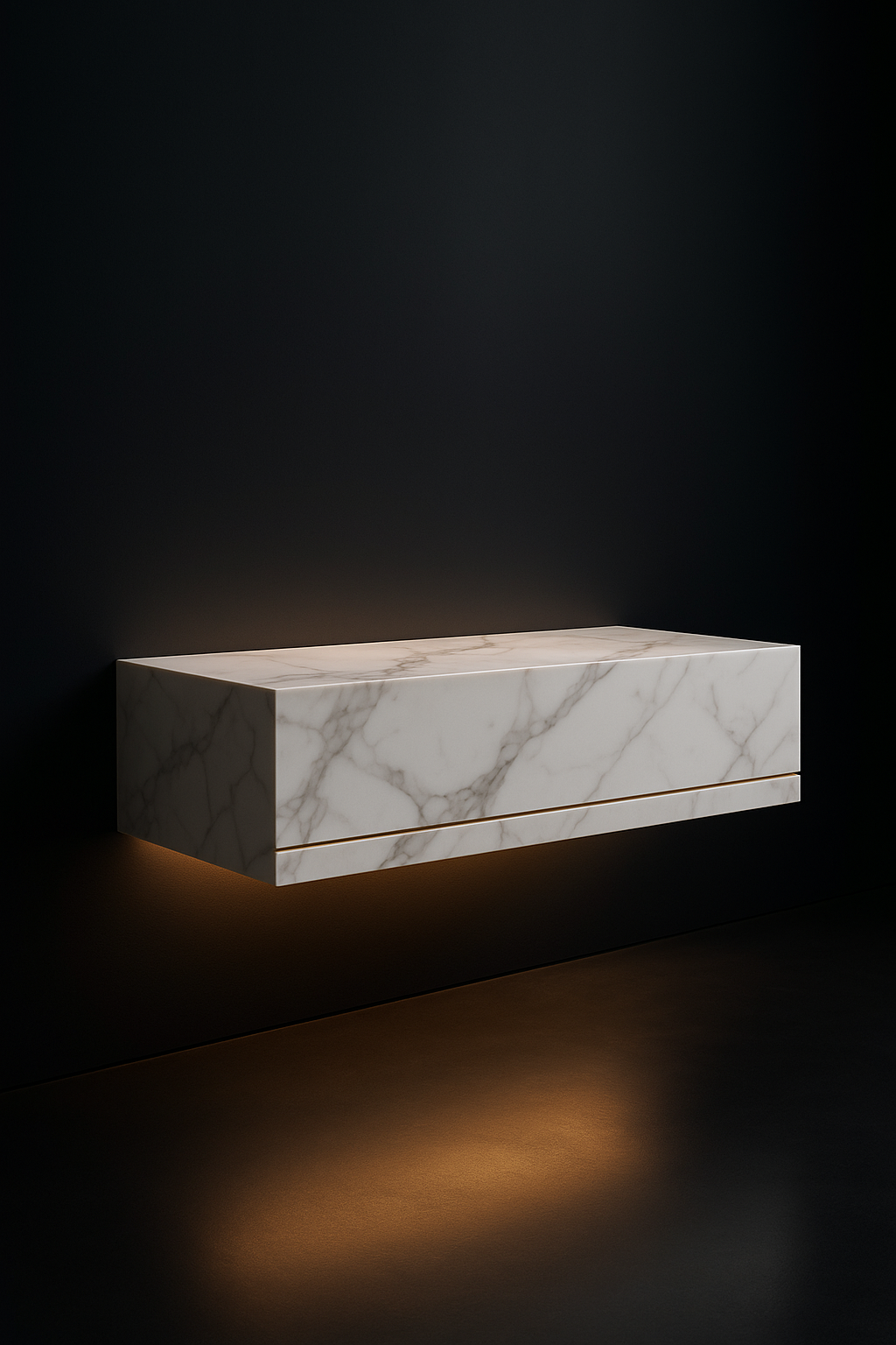 Obelisk Floating Wall-Mounted Console by Satguru Creations