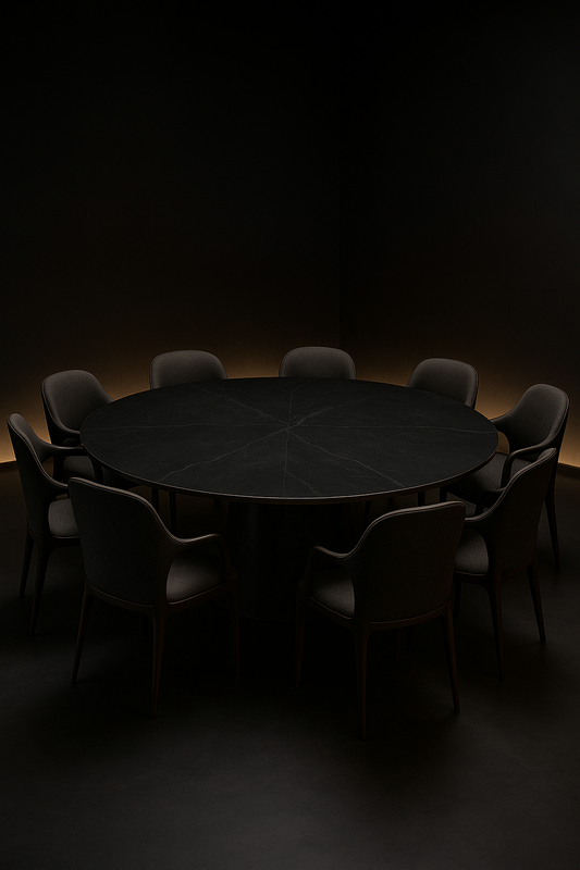 Zephyr Round Corian Dining Table by Satguru Creations