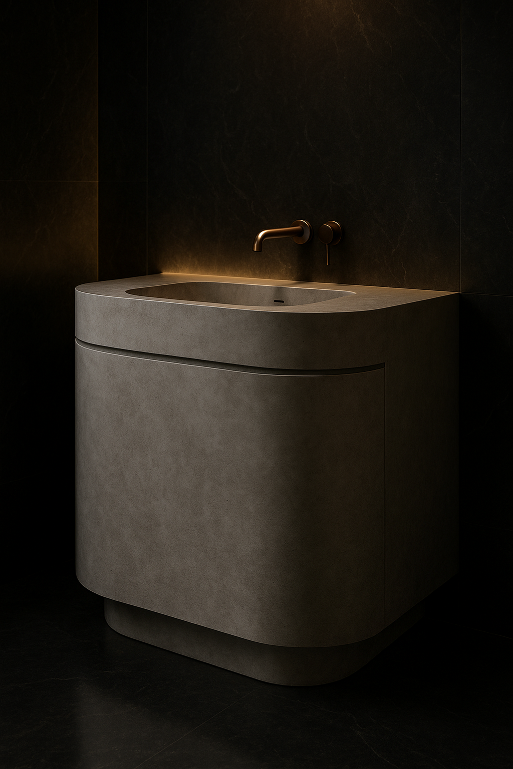 Helios Curved-Front Vanity by Satguru Creations