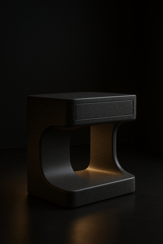 Sable Sculptural Side Table by Satguru Creations