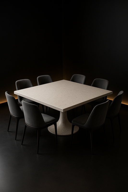 Strata Square Corian Dining Table by Satguru Creations