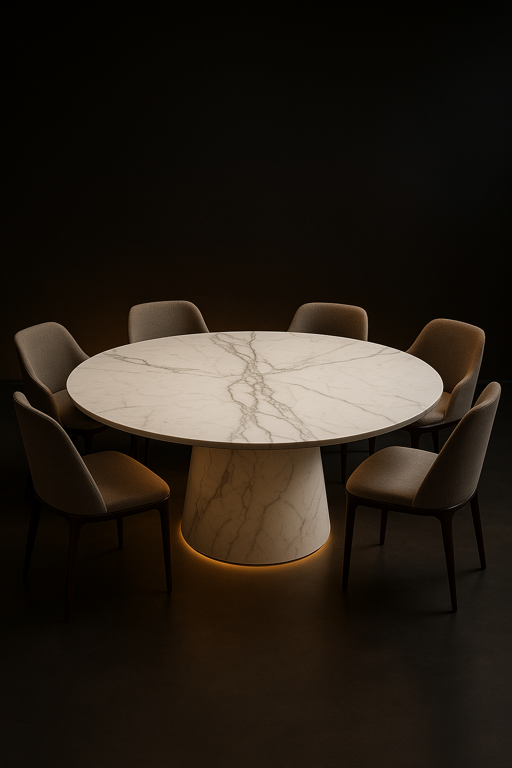 Cirrus Round Corian Dining Table by Satguru Creations