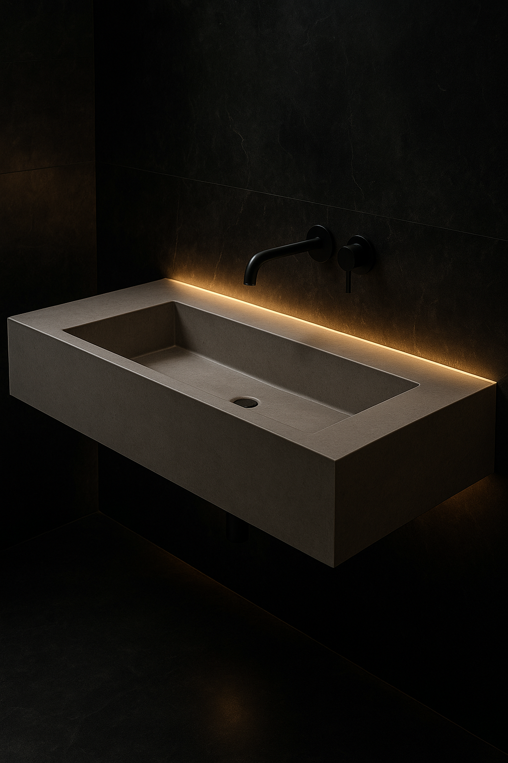 Noir Trough-Basin Vanity by Satguru Creations