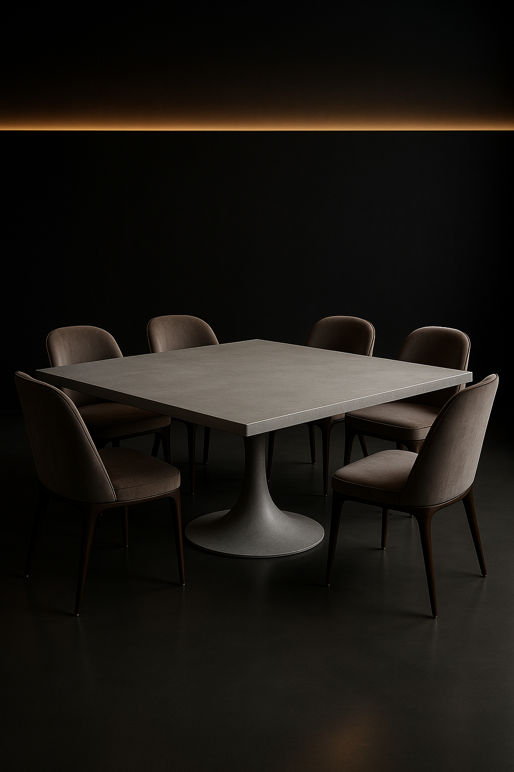 Slate Square Corian Dining Table by Satguru Creations