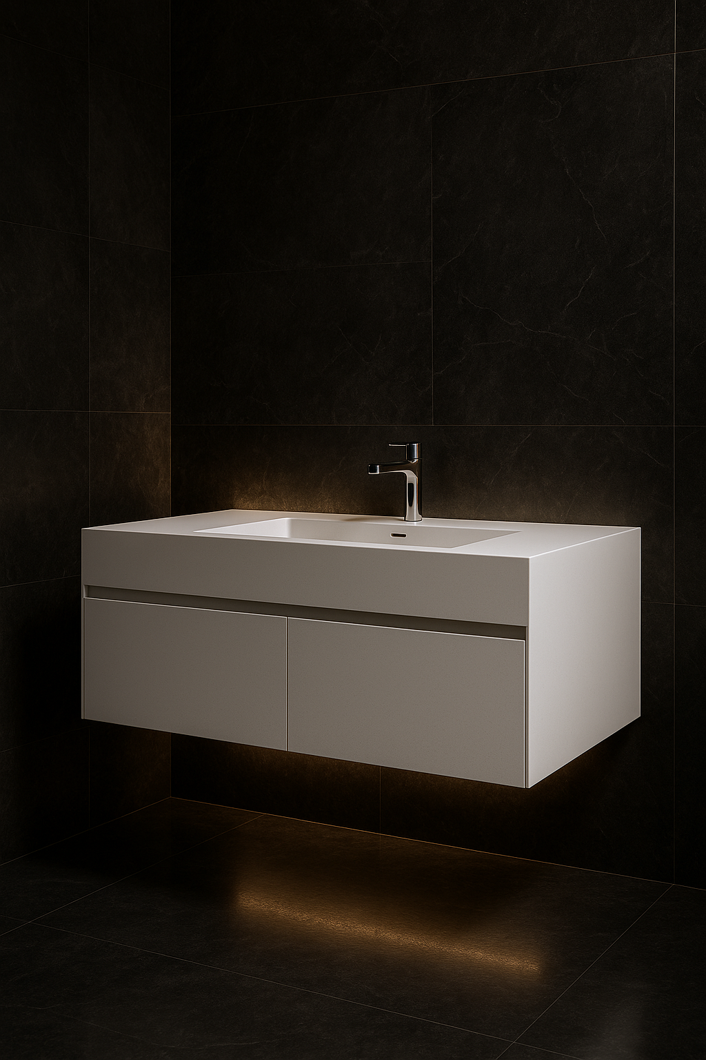 Plinth Wall-Hung Vanity by Satguru Creations