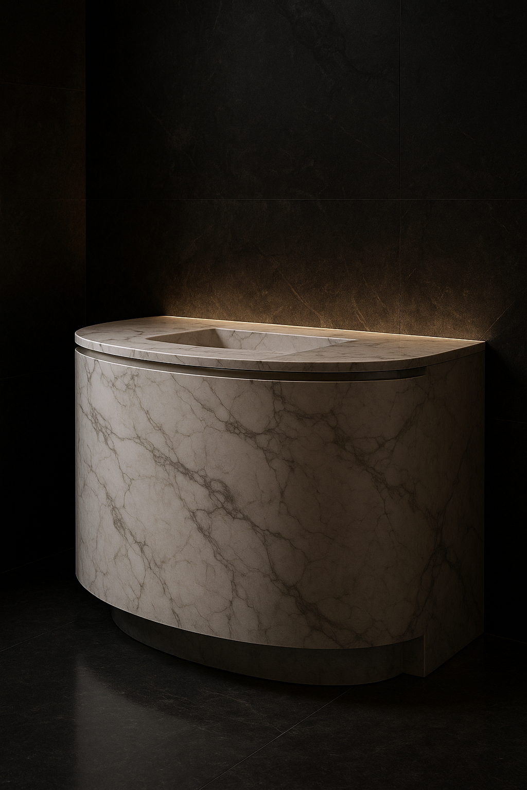 Cirrus Curved-Front Vanity by Satguru Creations