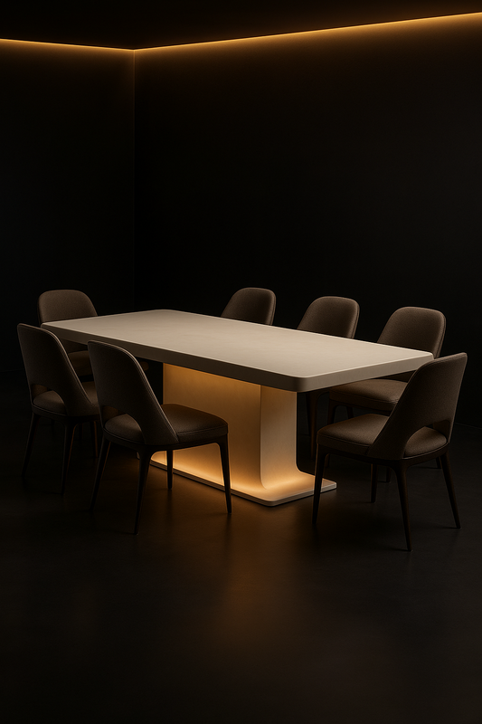 Selene Rectangular Corian Dining Table by Satguru Creations