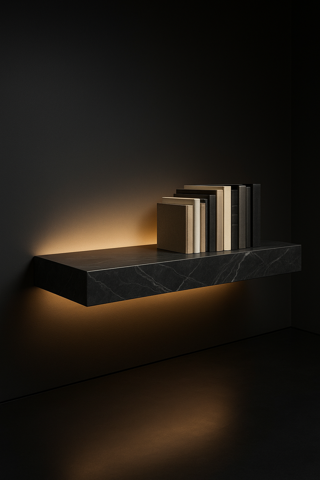 Ivory Wave Floating Bookshelf by Satguru Creations