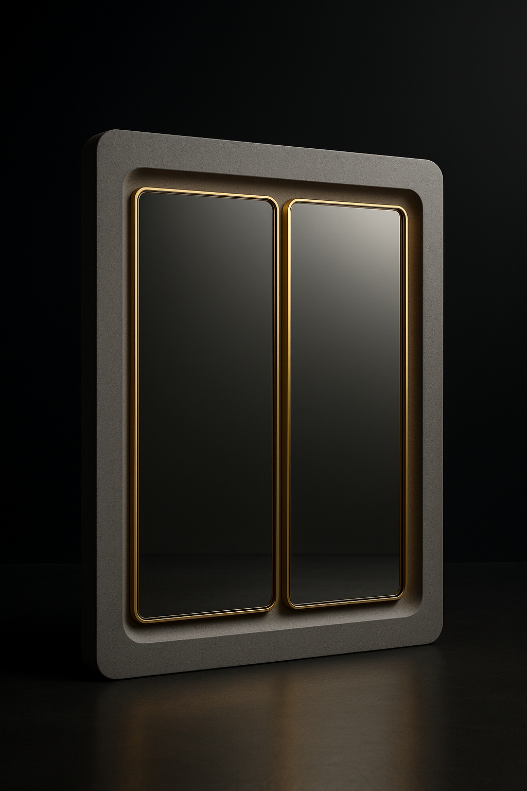 Onyx Double-Frame Bathroom Mirror by Satguru Creations