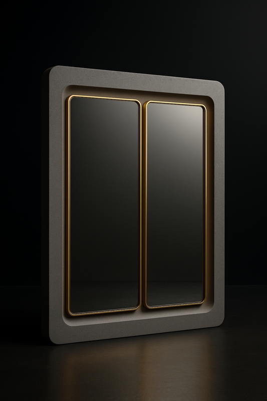 Onyx Double-Frame Bathroom Mirror by Satguru Creations
