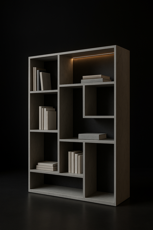 Onyx Asymmetric Display Bookcase by Satguru Creations
