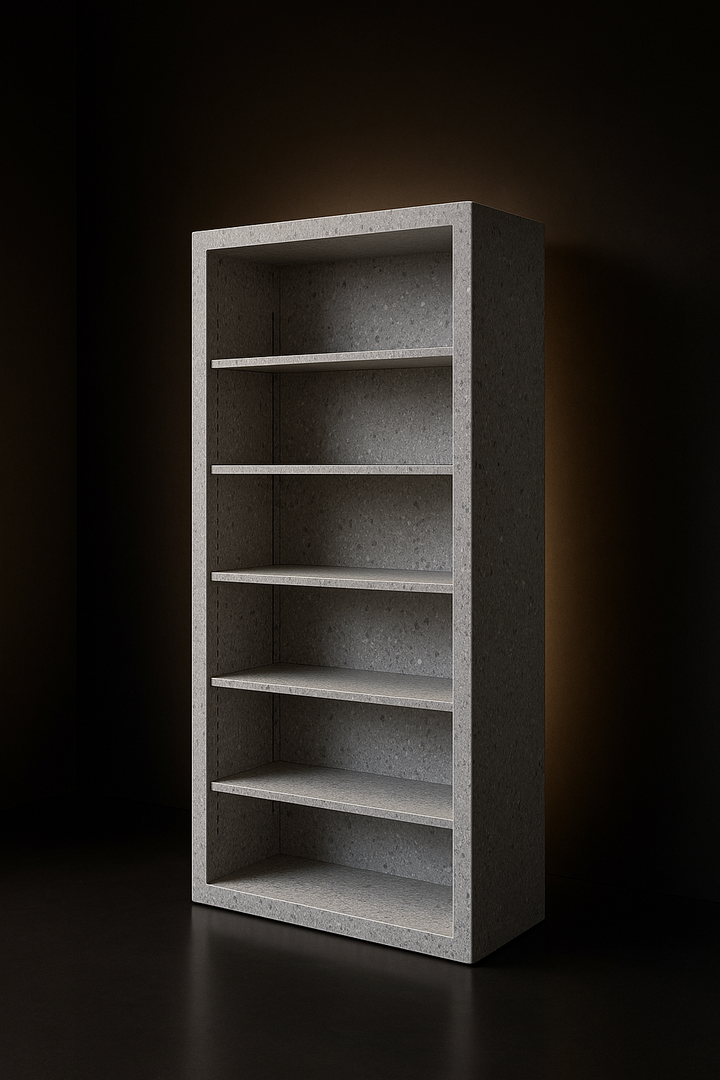 Vela Freestanding Corian Bookcase by Satguru Creations