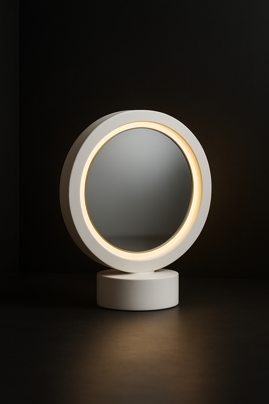 Pearl Round LED Vanity Mirror by Satguru Creations