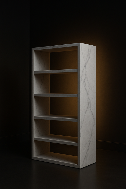 Solace Freestanding Corian Bookcase by Satguru Creations