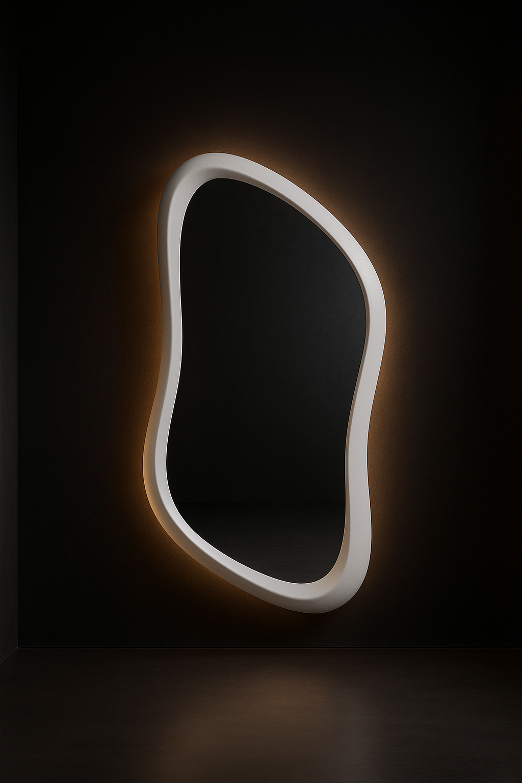 Crescent Sculptural Asymmetric Mirror by Satguru Creations
