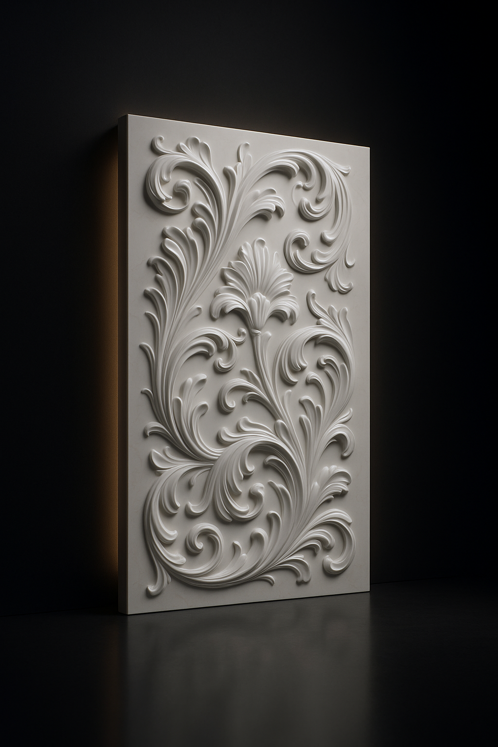 Pearl Carved Wall Relief Panel by Satguru Creations