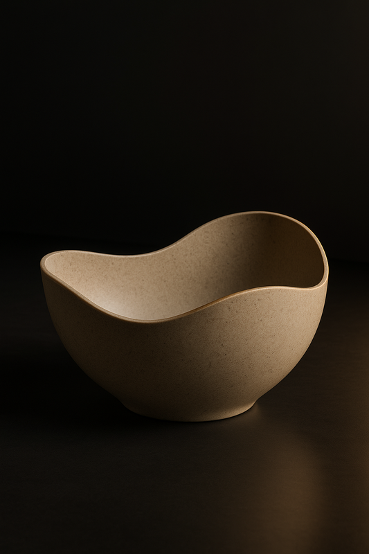 Marble Veil Freeform Decorative Vessel by Satguru Creations