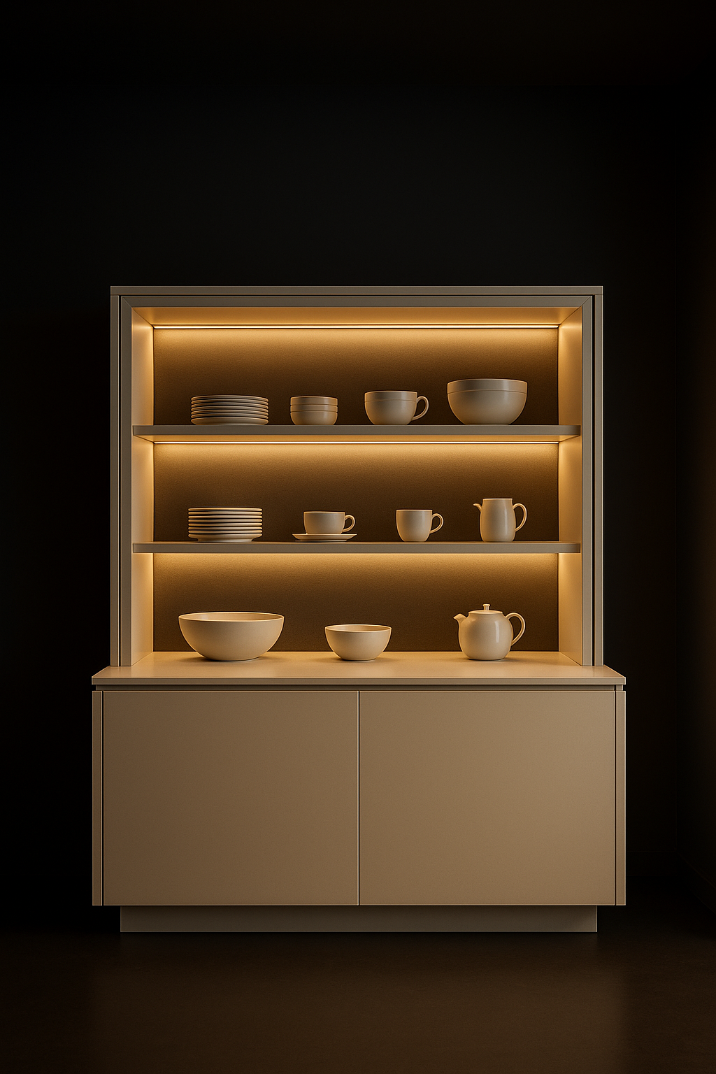 Nimbus Crockery Unit With Counter by Satguru Creations