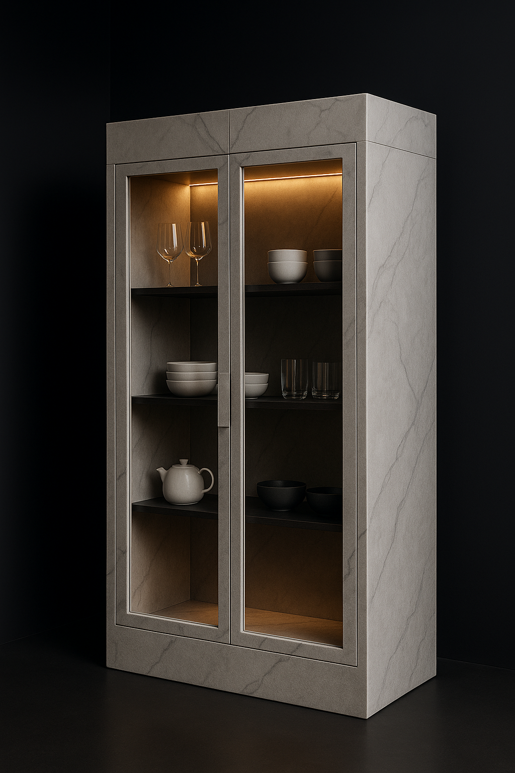Solace Glass-Front Crockery Unit by Satguru Creations