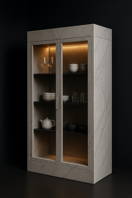Solace Glass-Front Crockery Unit by Satguru Creations