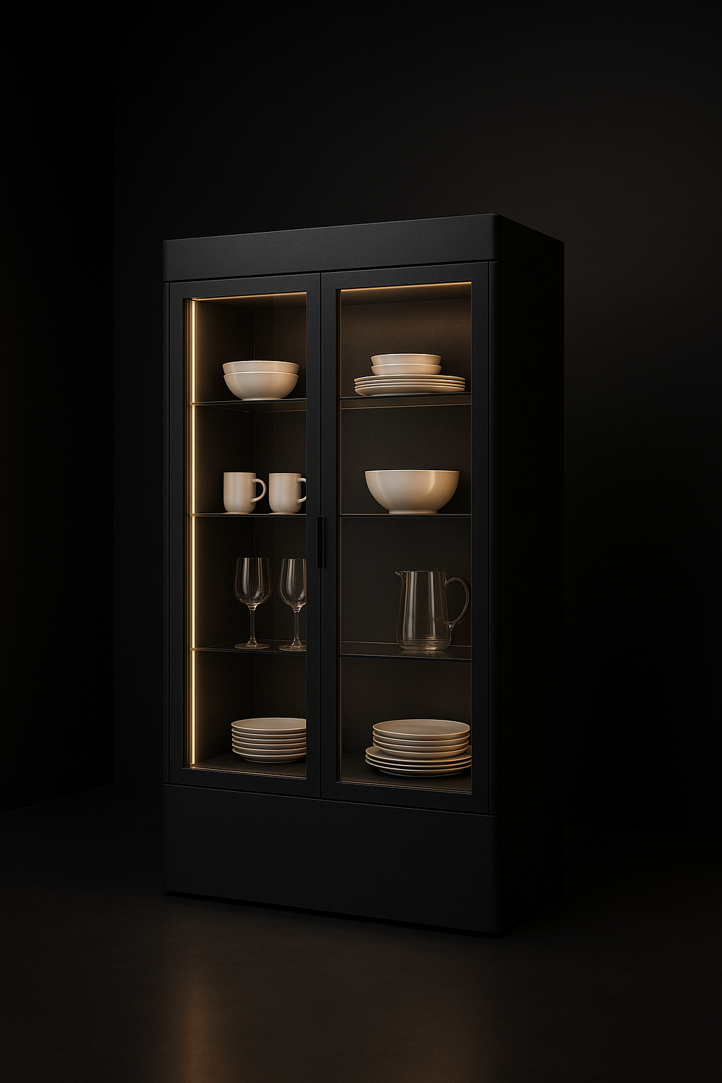 Aria Glass-Front Crockery Unit by Satguru Creations